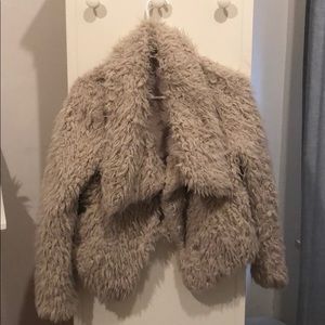Zara Faux Fur Tan Coat